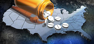 Opioids on the US map
