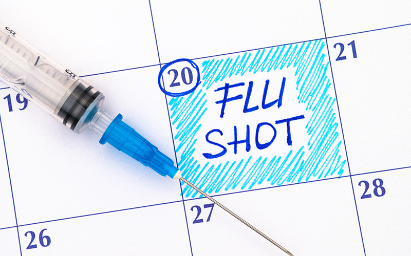 Flu shot calendar appointment 