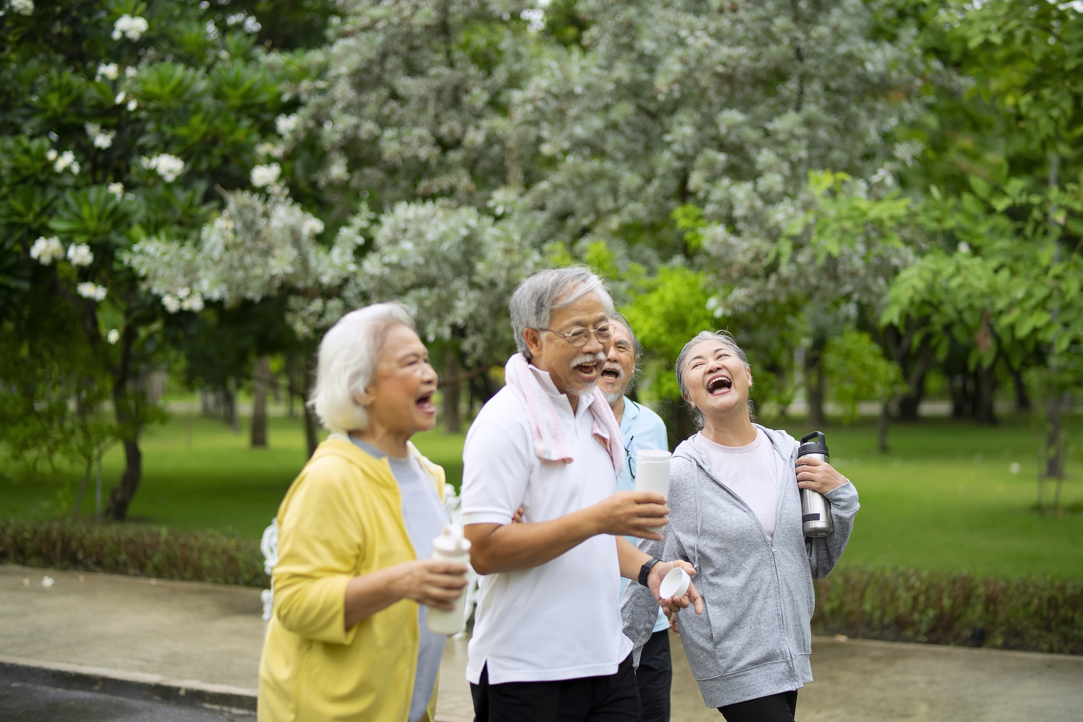 Group of seniors exercising