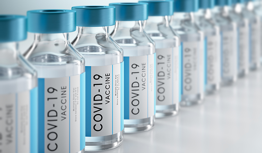 multiple Covid-19 vaccine bottles