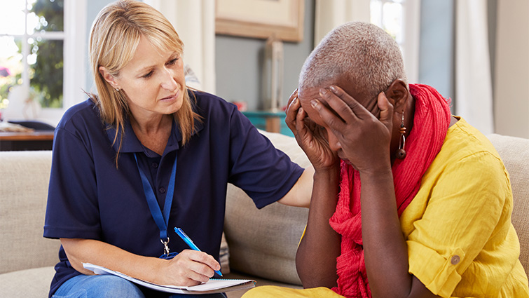 woman counseling someone