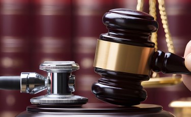 Stethoscope and gavel