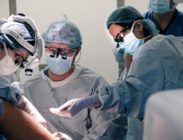 Physicians operating a patient