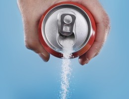 coke can pouring out sugar 