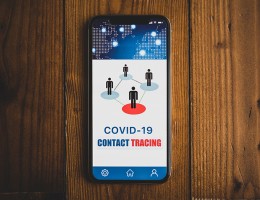 Covid-19 contract tracing on a cell phone 