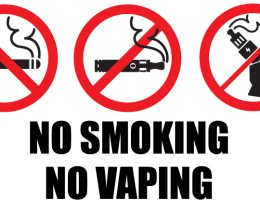 no smoking, no vaping warning signs 