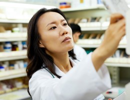 pharmacists filling a prescription