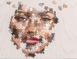 jigsaw puzzle of multi ethnic female face